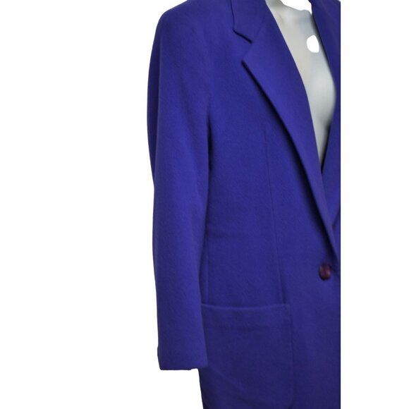 The Limited Cashmir Wool Blazer Jacket Violet Blue M - Picture 2 of 6